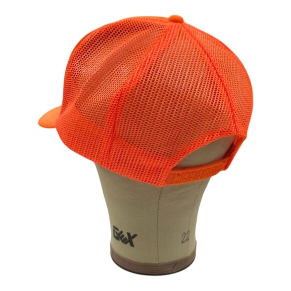 BFI Rope Braid Mesh Snapback Cap Vintage Trucker Foam Baseball Hat Blaze Orange - Picture 12 of 13